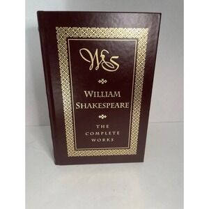 William Shakespeare The Complete Works Leather Bound Gilt Edges Burgundy Gold